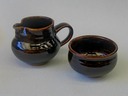 Temoku small jug/sugar bowl